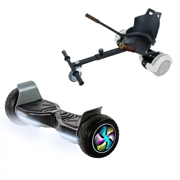 Hoverboard Go Kart Pack, 8.5 inch, Hummer Black PRO 2Ah, for kids and adults